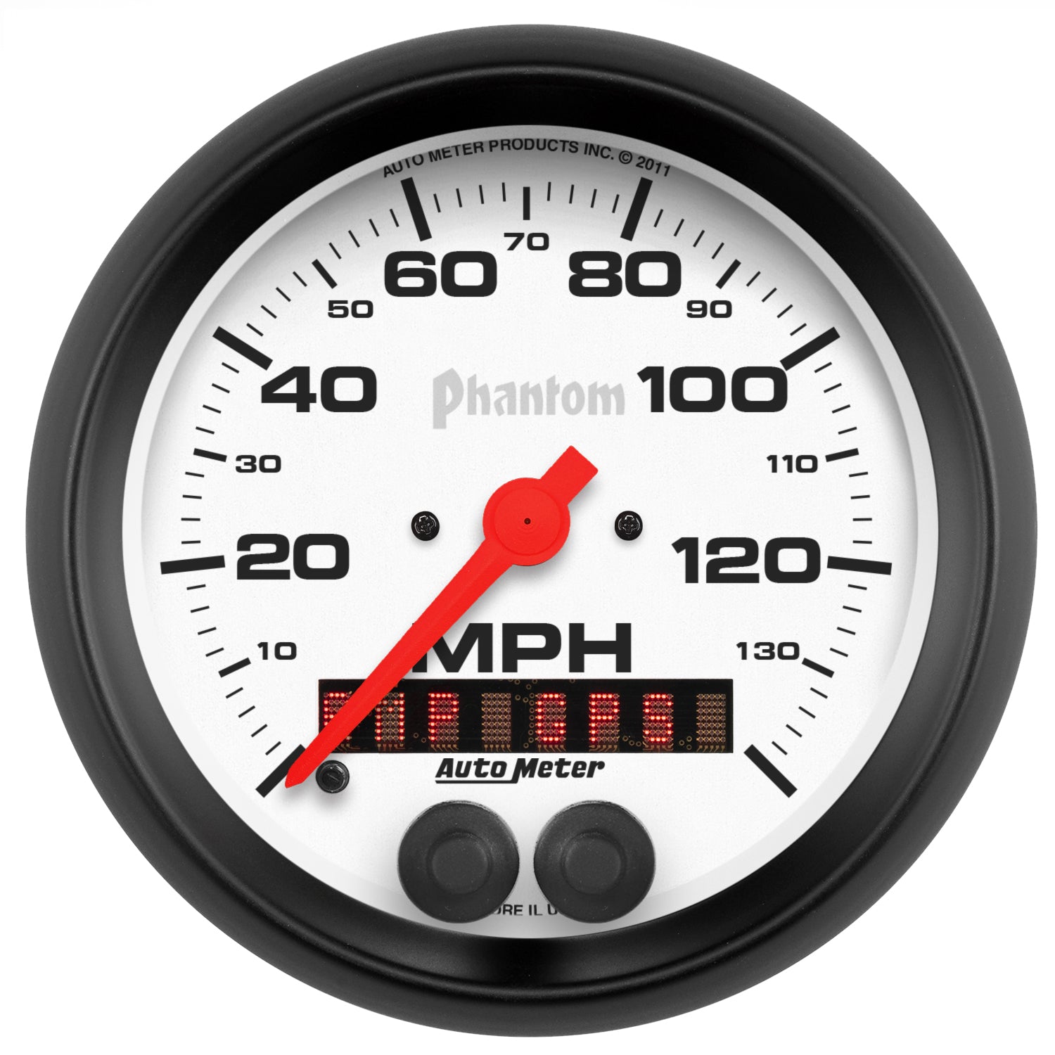 AutoMeter 5880 - GAUGE, SPEEDOMETER, 3 3/8", 140MPH, GPS, PHANTOM 3