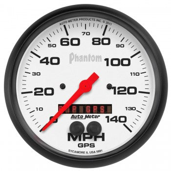 AutoMeter 5881 - GAUGE, SPEEDOMETER, 5", 140MPH, GPS, PHANTOM 4