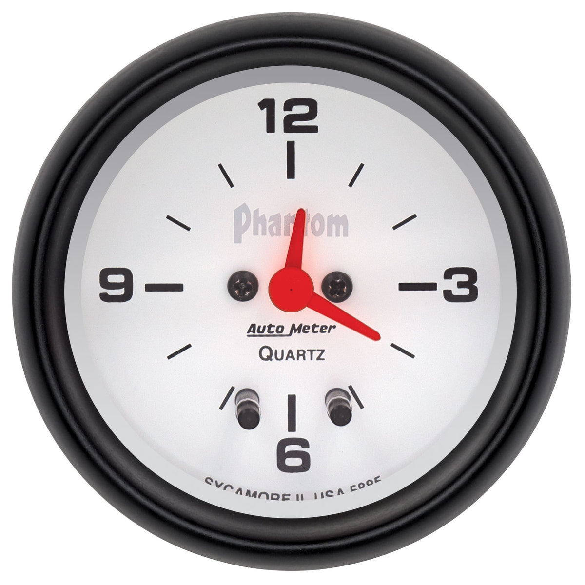 AutoMeter 5885 - GAUGE, CLOCK, 2 5/8", 12HR, ANALOG, PHANTOM 3