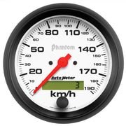 AutoMeter 5887-M - GAUGE, SPEEDOMETER, 3 3/8", 190KM/H, ELEC. PROG. W/ LCD ODO, PHANTOM 3