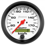 AutoMeter 5887-M - GAUGE, SPEEDOMETER, 3 3/8", 190KM/H, ELEC. PROG. W/ LCD ODO, PHANTOM 5