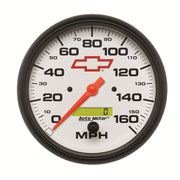 AutoMeter 5889-00406 - GAUGE, SPEEDOMETER, 5", 160MPH, ELEC. PROGRAMMABLE, CHEVY RED BOWTIE, WHITE 3