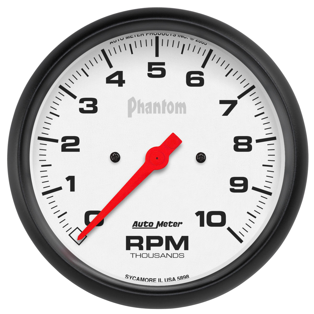 AutoMeter 5898 - GAUGE, TACHOMETER, 5", 10K RPM, IN-DASH, PHANTOM 3