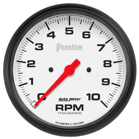 AutoMeter 5898 - GAUGE, TACHOMETER, 5", 10K RPM, IN-DASH, PHANTOM 3