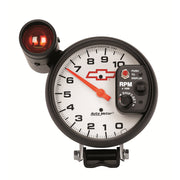 AutoMeter 5899-00406 - GAUGE, TACH, 5", 10K RPM, PEDESTAL W/ EXT. SHIFT-LITE, CHEVY RED BOWTIE, WHITE 3