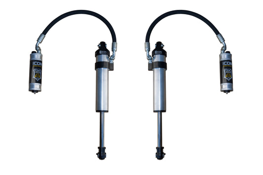 ICON 2003-2024 Toyota 4Runner/2005-2023 Toyota Tacoma/2007-2014 Toyota FJ Cruiser Front 2.5 VS Stock Width Remote Reservoir W/ CDCV Secondary Shocks Pair