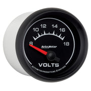 AutoMeter 5992 - GAUGE, VOLTMETER, 2 1/16", 18V, ELECTRIC, ES 5