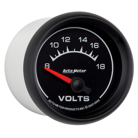 AutoMeter 5992 - GAUGE, VOLTMETER, 2 1/16", 18V, ELECTRIC, ES 5