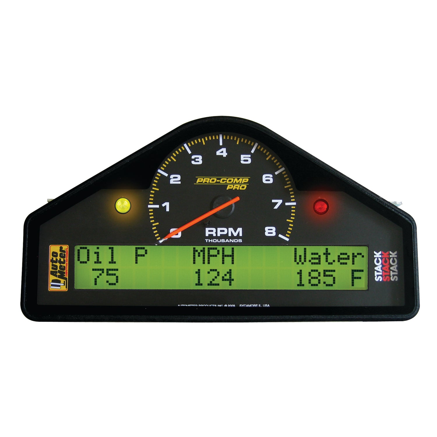 AutoMeter 6001 - STREET DASH DISPLAY, 8K RPM/MPH/OILP/OILT/WTMP/VOLT, PRO-COMP 3