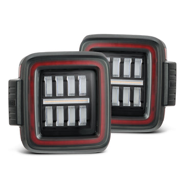 AlphaRex 602020 - Prismatic LED Taillights Black Red 2