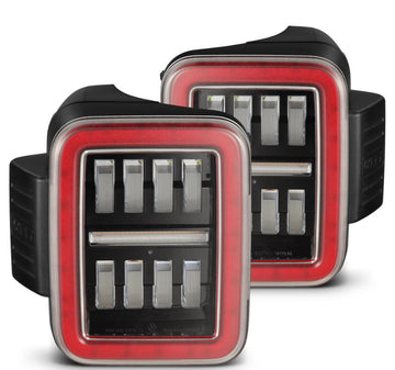 AlphaRex 602070 - Prismatic LED Taillights Black Red 2