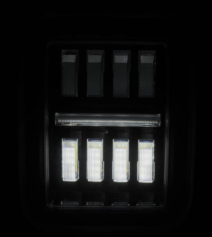 AlphaRex 602070 - Prismatic LED Taillights Black Red