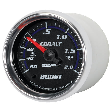 AutoMeter 6103-M - GAUGE, VAC/BOOST, 2 1/16", 60CMHG-2.0BAR, MECHANICAL, COBALT 5