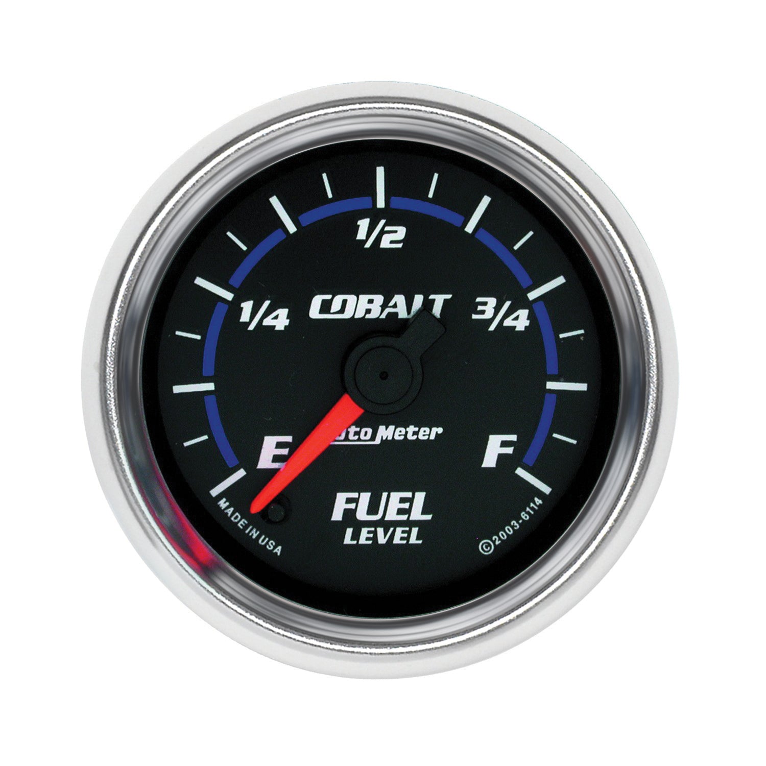 AutoMeter 6114 - GAUGE, FUEL LEVEL, 2 1/16", 0-280O PROGRAMMABLE, COBALT 3