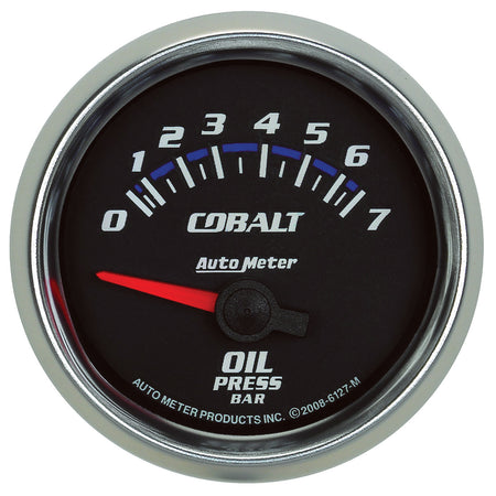 AutoMeter 6127-M - GAUGE, OIL PRESSURE, 2 1/16", 7BAR, ELECTRIC, COBALT 3