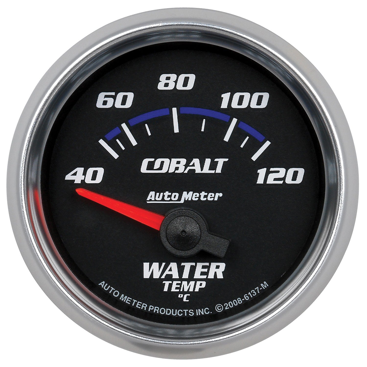 AutoMeter 6137-M - GAUGE, WATER TEMP, 2 1/16", 40-120?C, ELECTRIC, COBALT 3