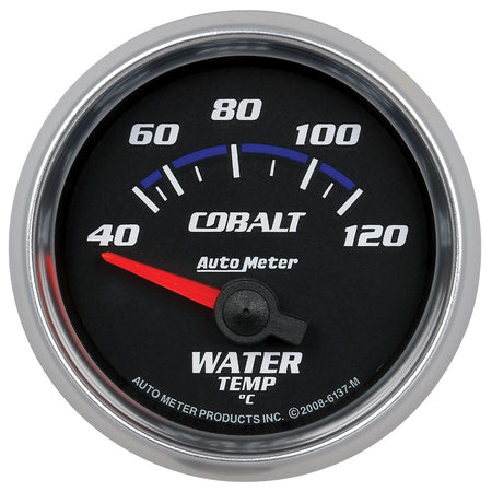 AutoMeter 6137-M - GAUGE, WATER TEMP, 2 1/16", 40-120?C, ELECTRIC, COBALT 3