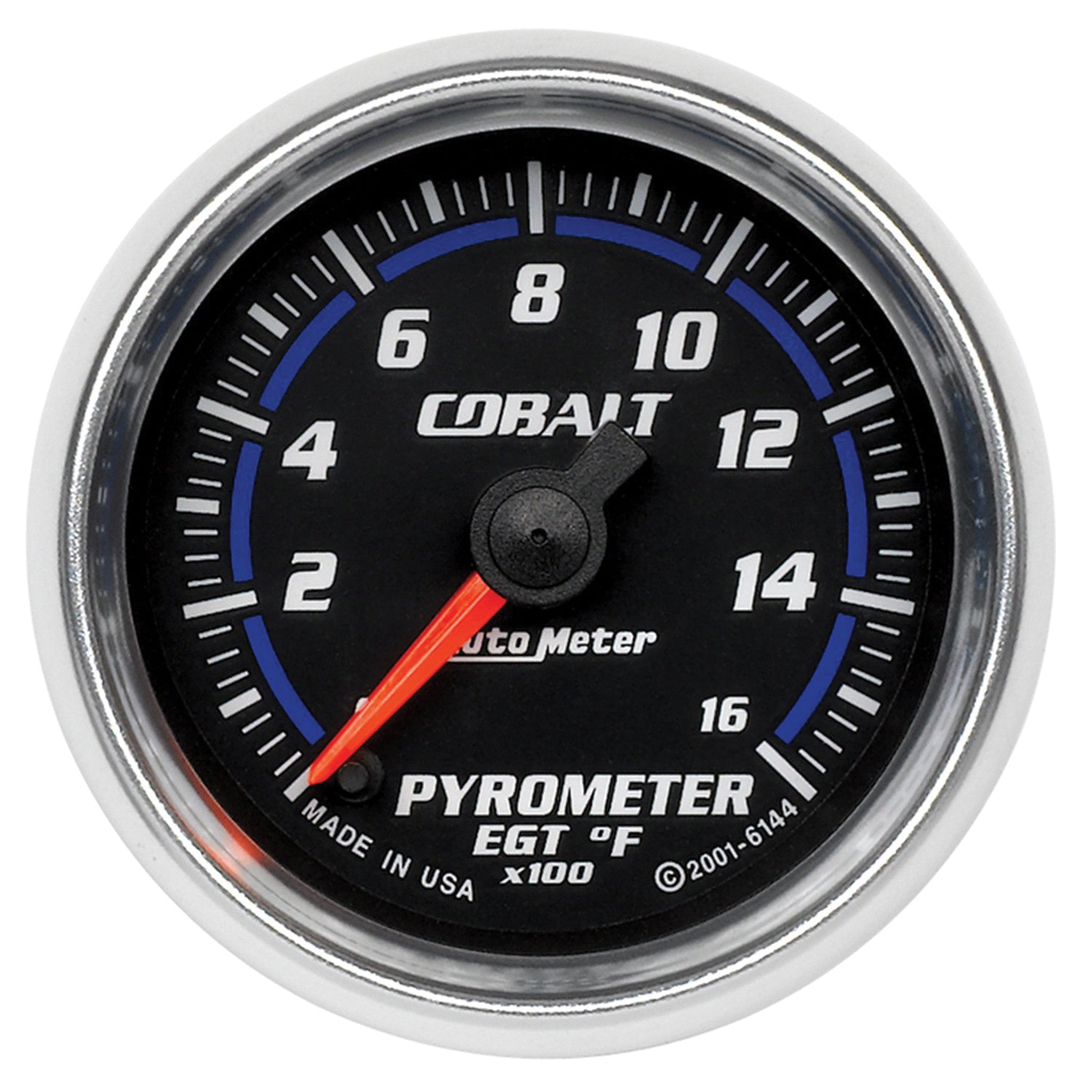 AutoMeter 6144 - GAUGE, PYROMETER (EGT), 2 1/16", 1600?F, DIGITAL STEPPER MOTOR, COBALT 3