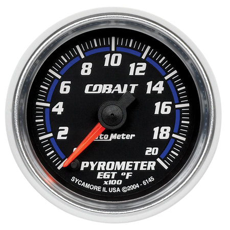 AutoMeter 6145 - GAUGE, PYROMETER (EGT), 2 1/16", 2000?F, DIGITAL STEPPER MOTOR, COBALT 3