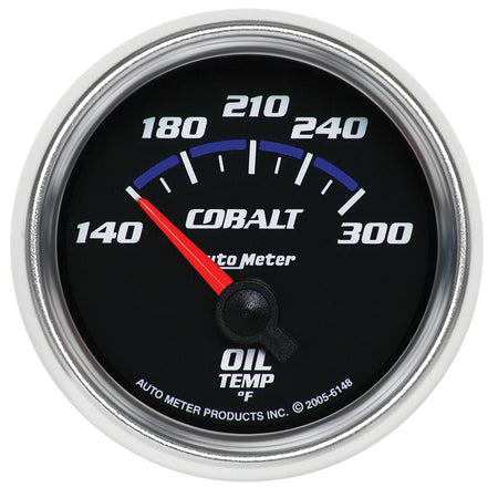 AutoMeter 6148 - GAUGE, OIL TEMP, 2 1/16", 140-300?F, ELECTRIC, COBALT 3
