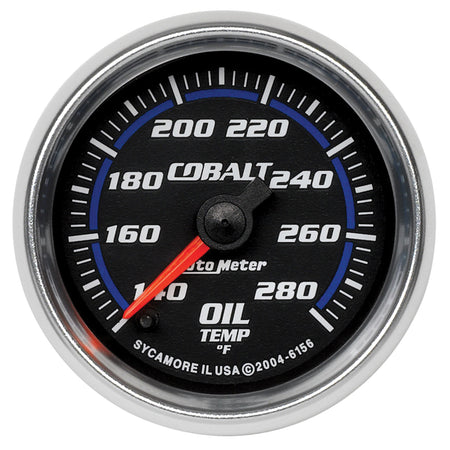 AutoMeter 6156 - GAUGE, OIL TEMP, 2 1/16", 140-280?F, DIGITAL STEPPER MOTOR, COBALT 3