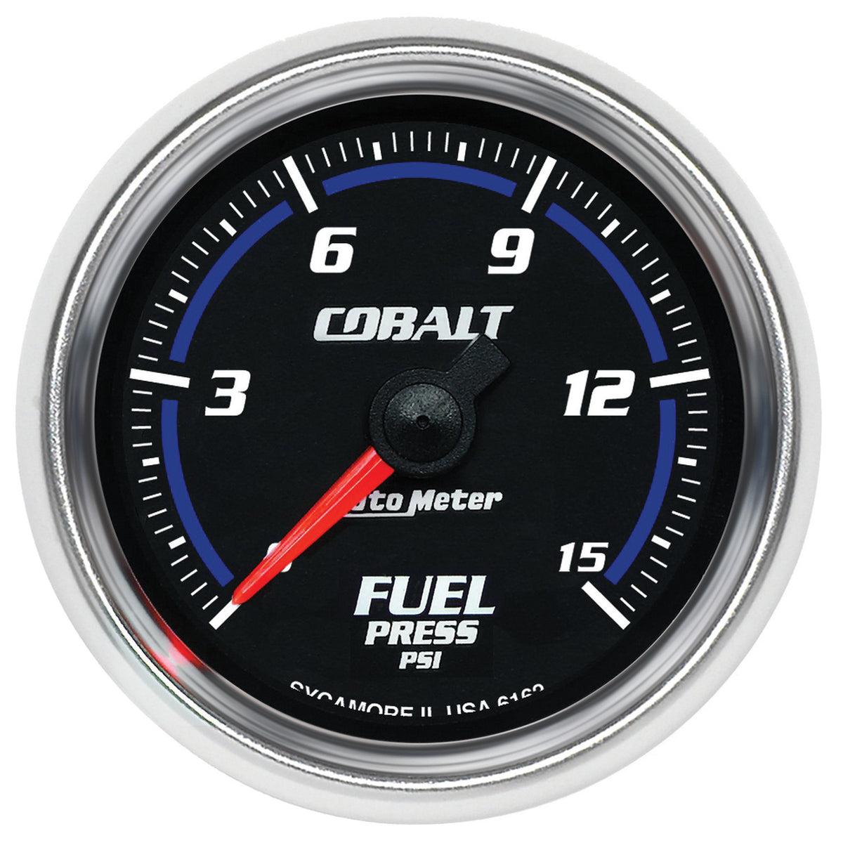 AutoMeter 6162 - GAUGE, FUEL PRESSURE, 2 1/16", 15PSI, DIGITAL STEPPER MOTOR, COBALT 3