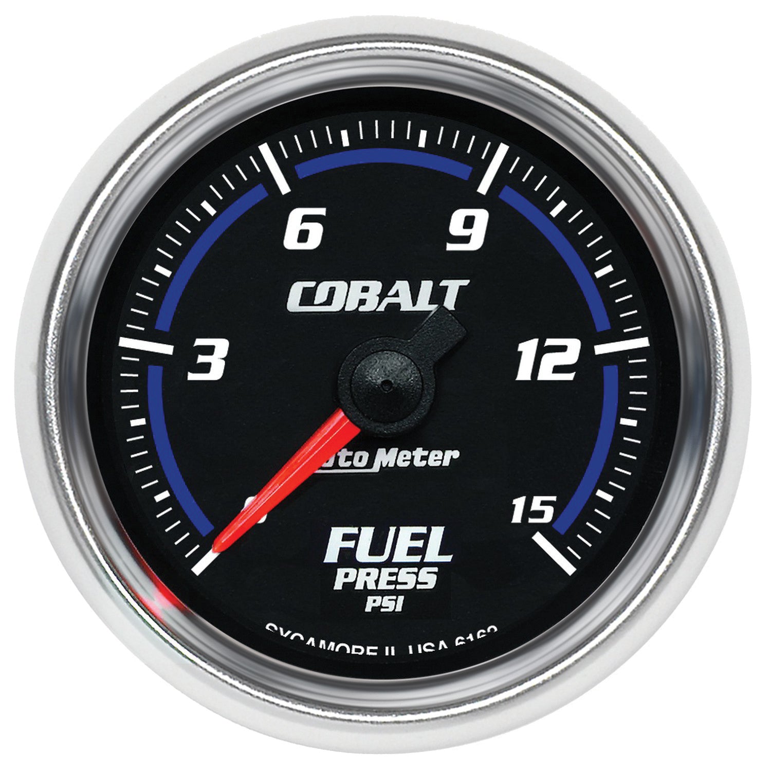 AutoMeter 6162 - GAUGE, FUEL PRESSURE, 2 1/16", 15PSI, DIGITAL STEPPER MOTOR, COBALT 3
