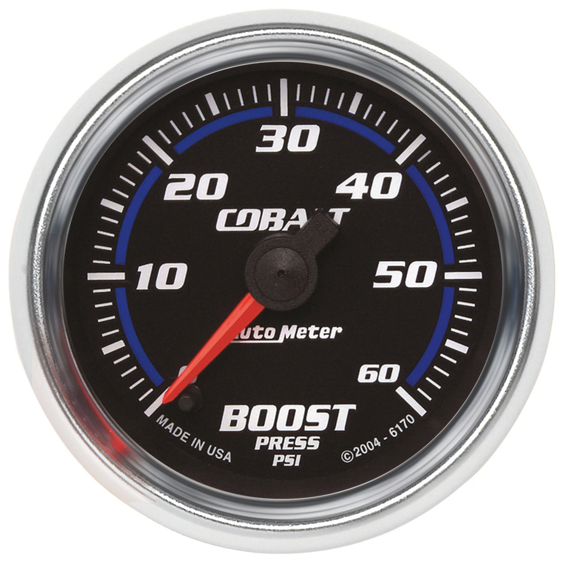 AutoMeter 6170 - GAUGE, BOOST, 2 1/16", 60PSI, DIGITAL STEPPER MOTOR, COBALT 3