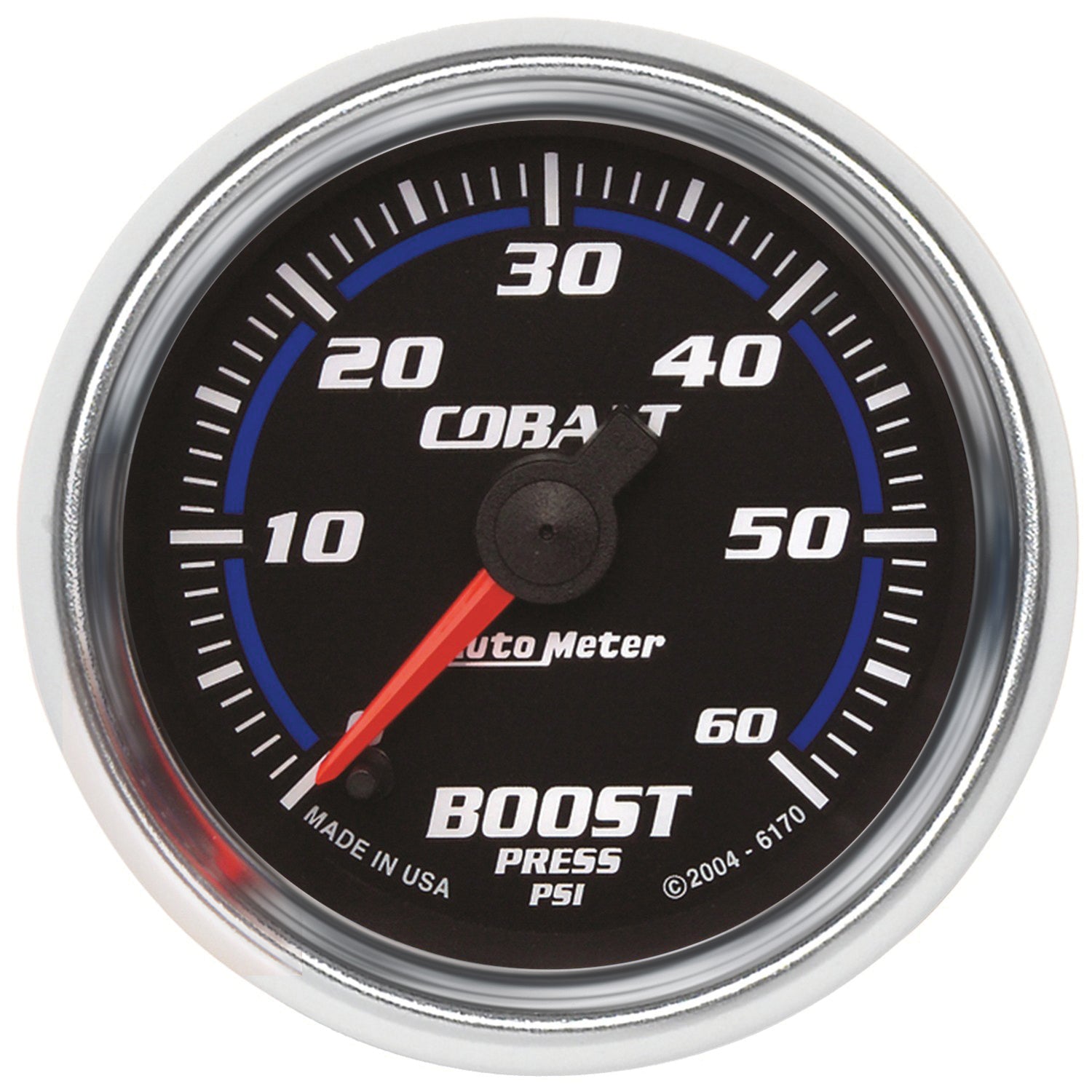 AutoMeter 6170 - GAUGE, BOOST, 2 1/16", 60PSI, DIGITAL STEPPER MOTOR, COBALT 3