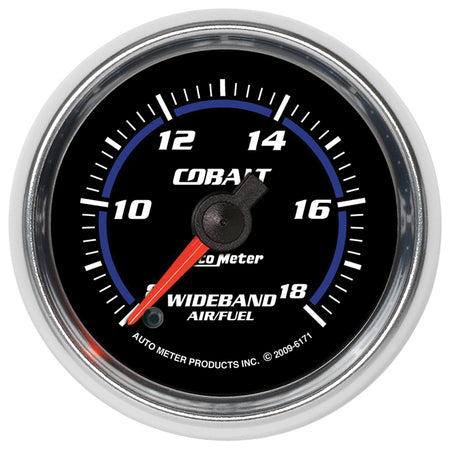 AutoMeter 6171 - GAUGE, AIR/FUEL RATIO-WIDEBAND, ANALOG, 2 1/16", 8:1-18:1, STEPPER MOTOR, COBALT 3