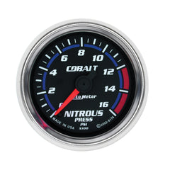 AutoMeter 6174 - GAUGE, NITROUS PRESSURE, 2 1/16", 1600PSI, DIGITAL STEPPER MOTOR, COBALT