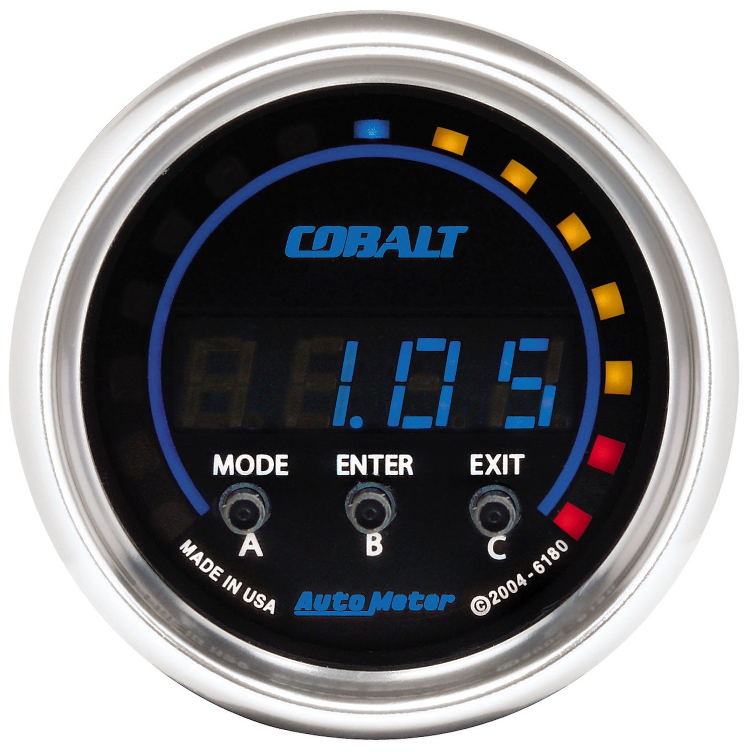 AutoMeter 6180 - GAUGE, PERFORM METER, 2 1/16", 1/4 MILE/HP/0-60/60-0/G FORCES, DIGITAL, COBALT 5