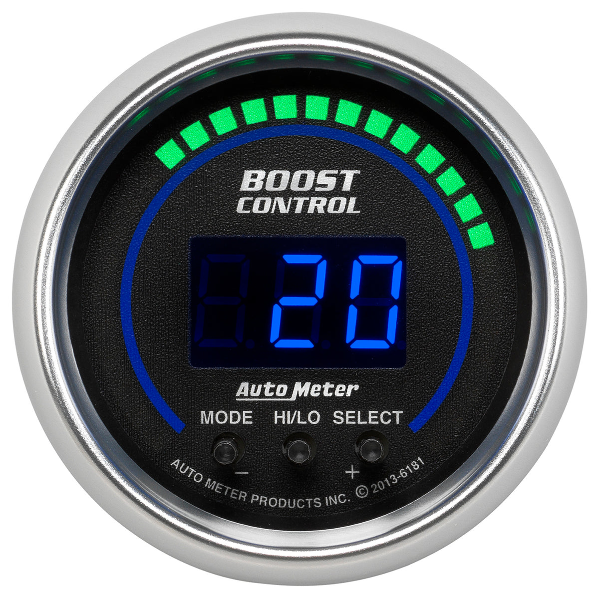 AutoMeter 6181 - GAUGE, BOOST CONTROLLER, 2 1/16", 30INHG-30PSI, INCL. SOLENOID, DIGITAL, COBALT 3