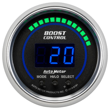 AutoMeter 6181 - GAUGE, BOOST CONTROLLER, 2 1/16", 30INHG-30PSI, INCL. SOLENOID, DIGITAL, COBALT 3