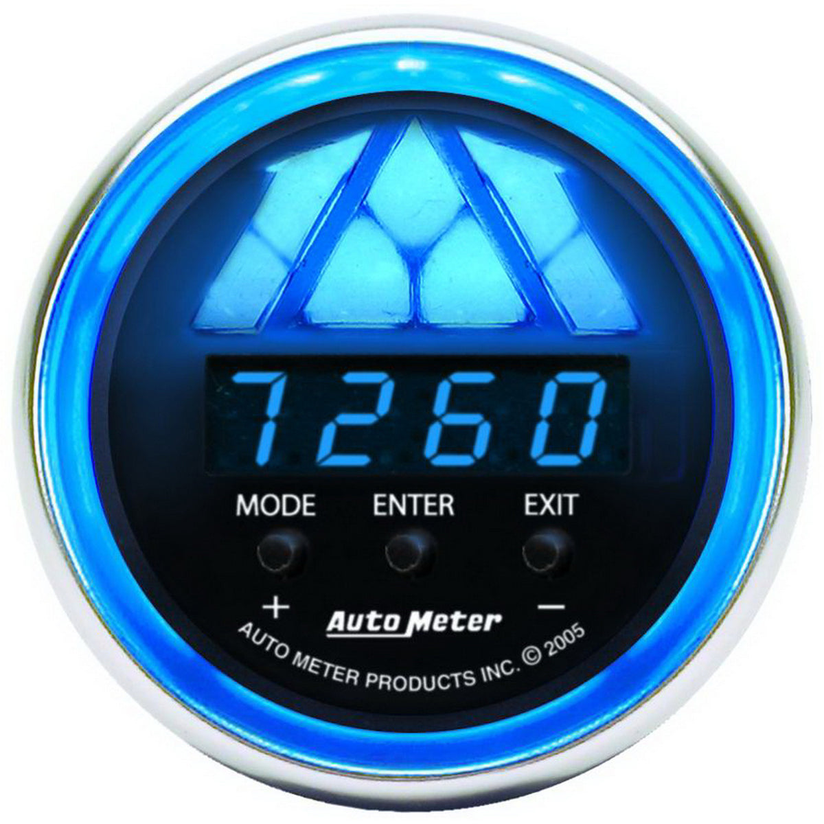 AutoMeter 6187 - GAUGE, TACHOMETER, DIGITAL RPM W/ LED SHIFT LIGHT, COBALT 3
