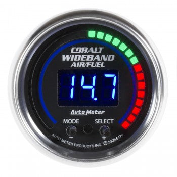 AutoMeter 6197 - GAUGE, AIR/FUEL RATIO-PRO PLUS, 2 1/16", 10:1-20:1, DIGITAL W/ PK & WRN, COBALT 4