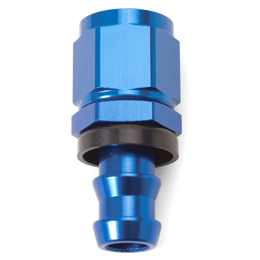 6AN Twist-Lok Straight Hose Ends With Blue Finish