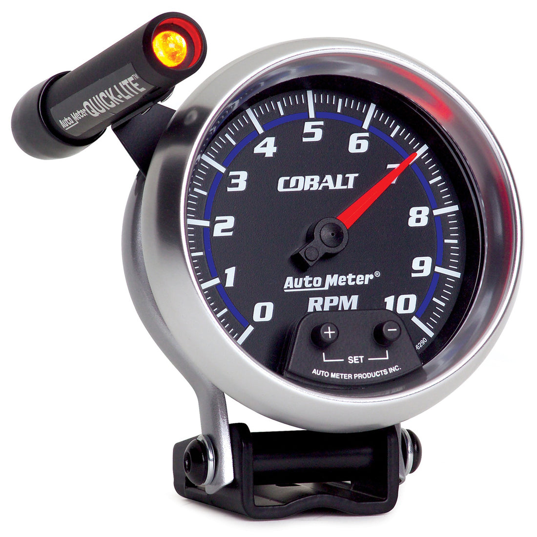 AutoMeter 6290 - GAUGE, TACHOMETER, 3 3/4", 10K RPM, PEDESTAL W/ EXT. QUICK-LITE, COBALT 5