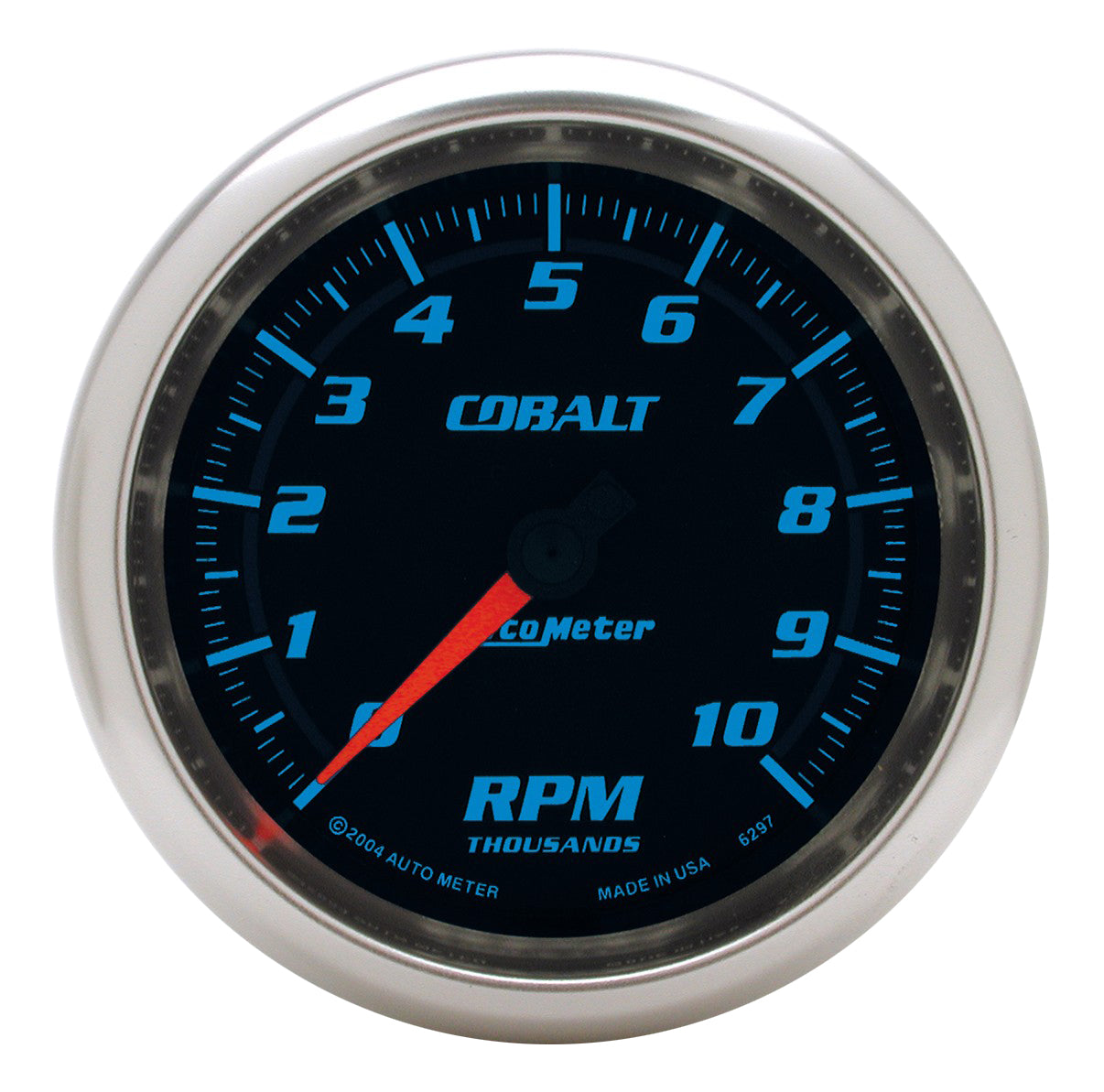 AutoMeter 6297 - GAUGE, TACHOMETER, 3 3/8", 10K RPM, IN-DASH, COBALT 5