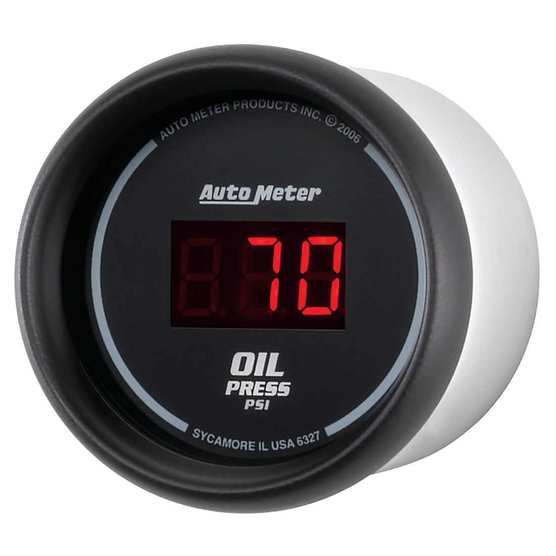 AutoMeter 6327 - GAUGE, OIL PRESSURE, 2 1/16", 100PSI, DIGITAL, BLACK DIAL W/ RED LED 4