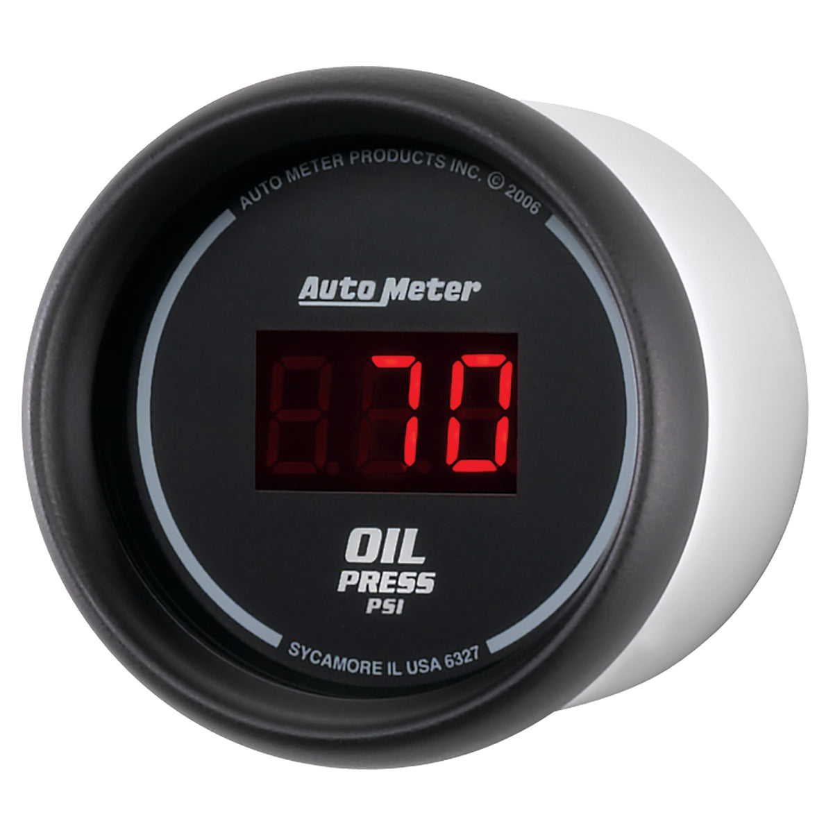 AutoMeter 6327 - GAUGE, OIL PRESSURE, 2 1/16", 100PSI, DIGITAL, BLACK DIAL W/ RED LED 4
