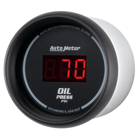 AutoMeter 6327 - GAUGE, OIL PRESSURE, 2 1/16", 100PSI, DIGITAL, BLACK DIAL W/ RED LED 4