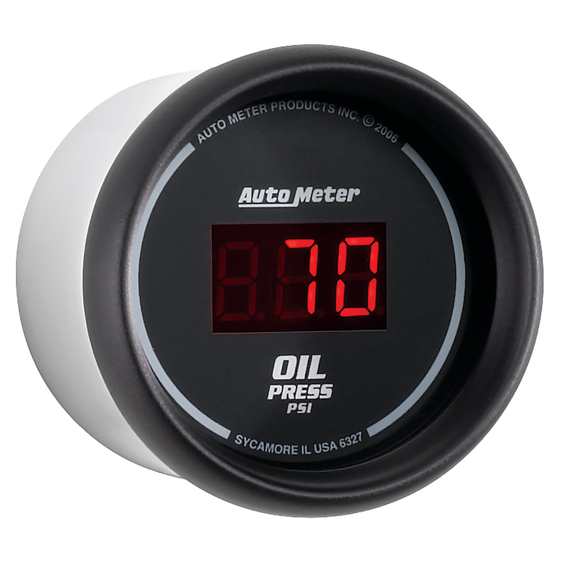 AutoMeter 6327 - GAUGE, OIL PRESSURE, 2 1/16", 100PSI, DIGITAL, BLACK DIAL W/ RED LED 5