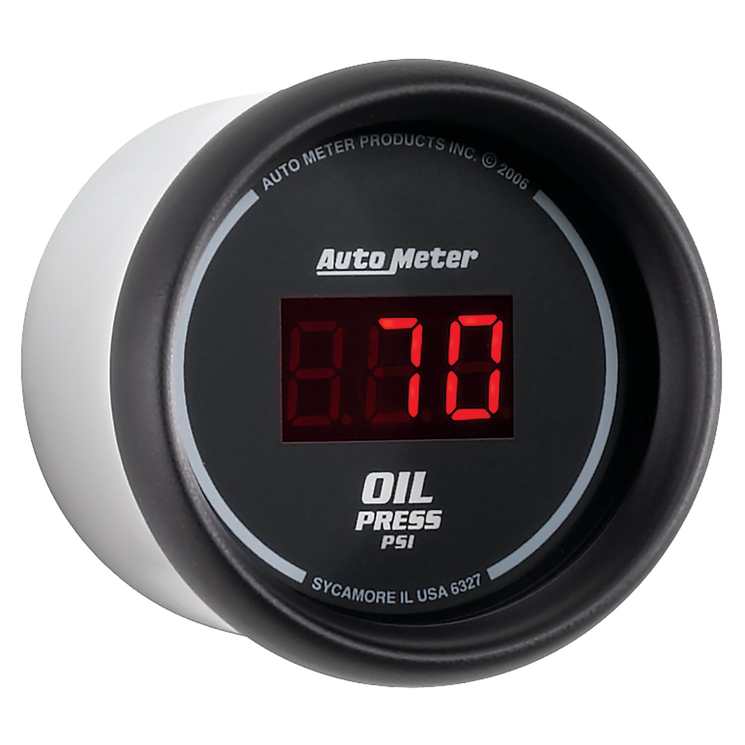 AutoMeter 6327 - GAUGE, OIL PRESSURE, 2 1/16", 100PSI, DIGITAL, BLACK DIAL W/ RED LED 5