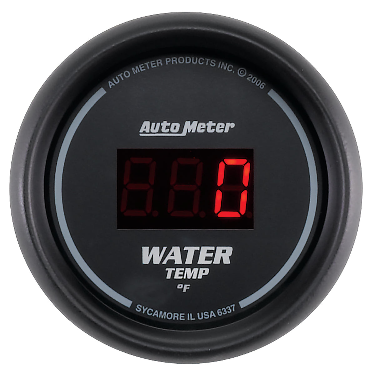 AutoMeter 6337 - GAUGE, WATER TEMP, 2 1/16", 340?F, DIGITAL, BLACK DIAL W/ RED LED 3