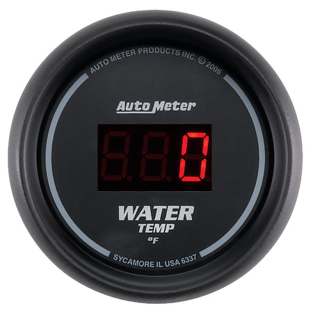 AutoMeter 6337 - GAUGE, WATER TEMP, 2 1/16", 340?F, DIGITAL, BLACK DIAL W/ RED LED 3