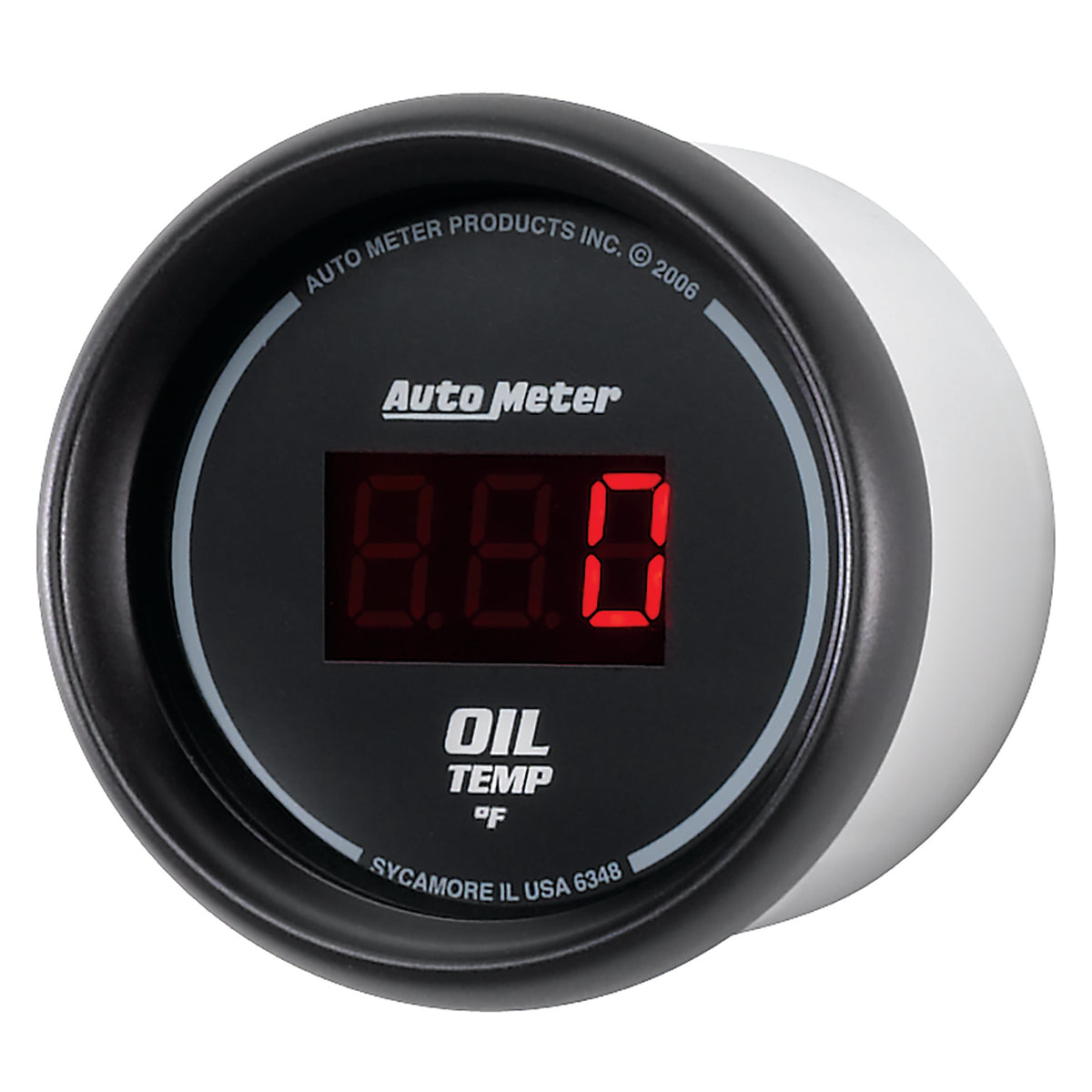 AutoMeter 6348 - GAUGE, OIL TEMP, 2 1/16", 340?F, DIGITAL, BLACK DIAL W/ RED LED 4