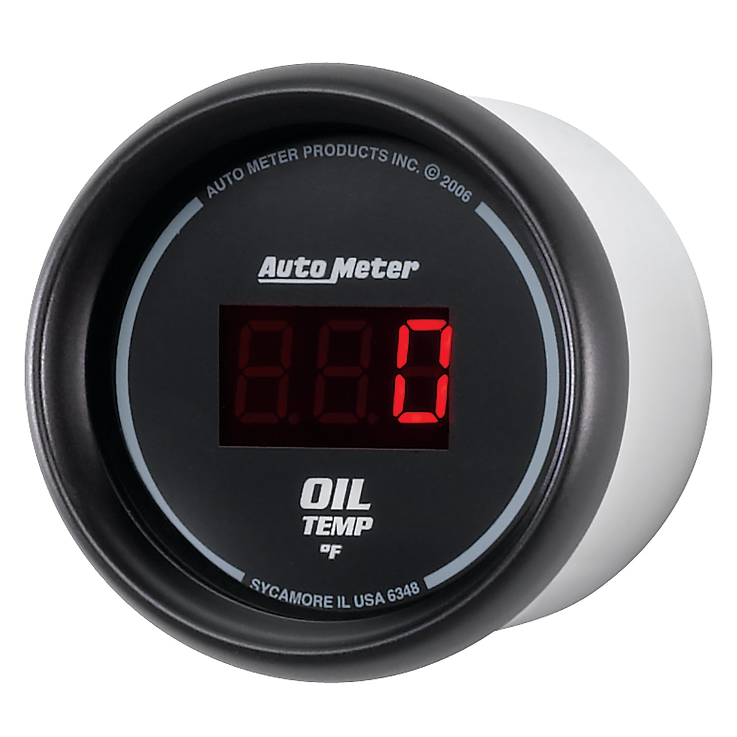 AutoMeter 6348 - GAUGE, OIL TEMP, 2 1/16", 340?F, DIGITAL, BLACK DIAL W/ RED LED 4