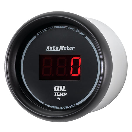 AutoMeter 6348 - GAUGE, OIL TEMP, 2 1/16", 340?F, DIGITAL, BLACK DIAL W/ RED LED 4