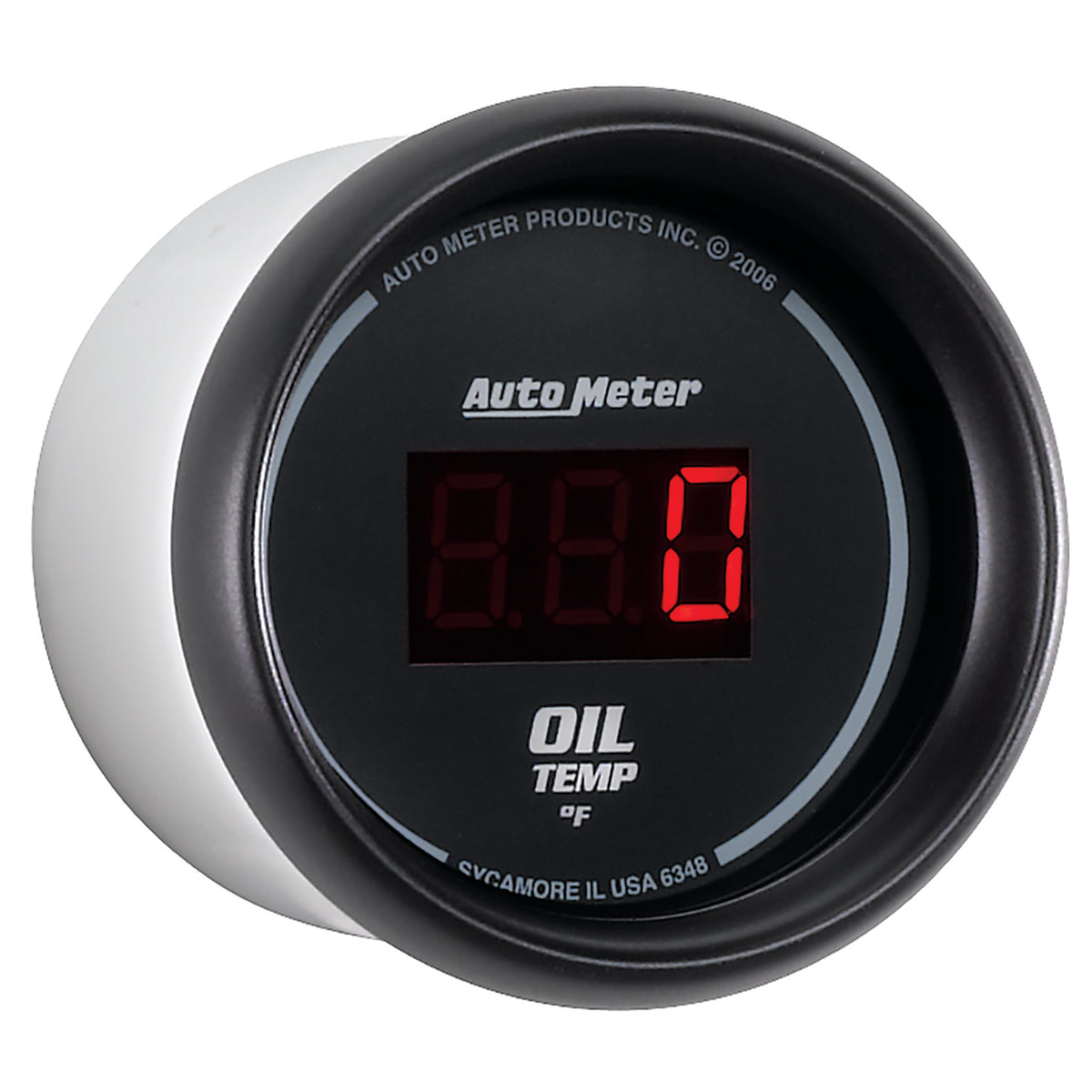 AutoMeter 6348 - GAUGE, OIL TEMP, 2 1/16", 340?F, DIGITAL, BLACK DIAL W/ RED LED 5